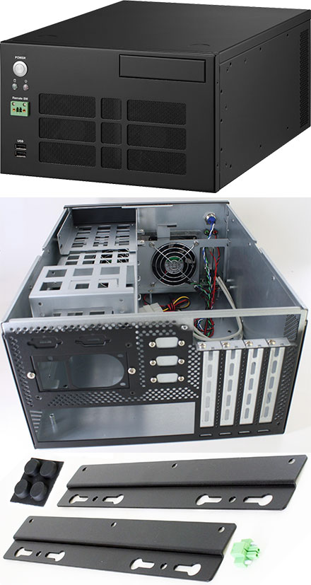 STM749 Mini-ITX/Micro-ATX enclosure (1x 3.5", 2x 2.5", 4x PCI)